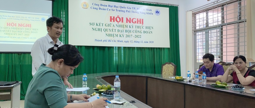 TS Trần Nam Dũng – Bí thư Chi bộ - Phó Hiệu Trưởng Trường PTNK phát biểu