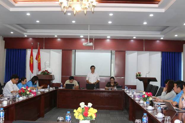 Ths Trần Anh Cường – Chủ tịch Công đoàn ĐHQG HCM phát biểu tại Hội nghị