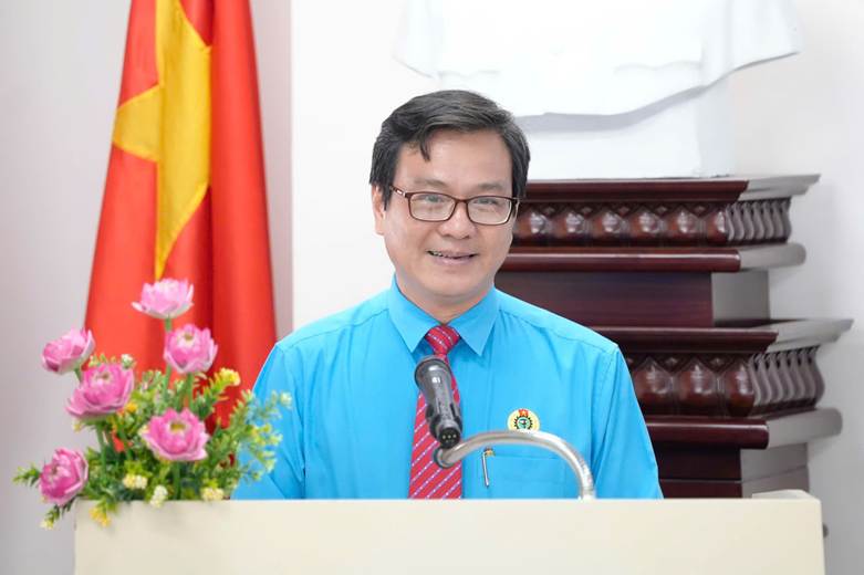 ThS. Trần Anh Cường – Chủ tịch CĐ ĐHQG-HCM phát biểu tại Hội nghị